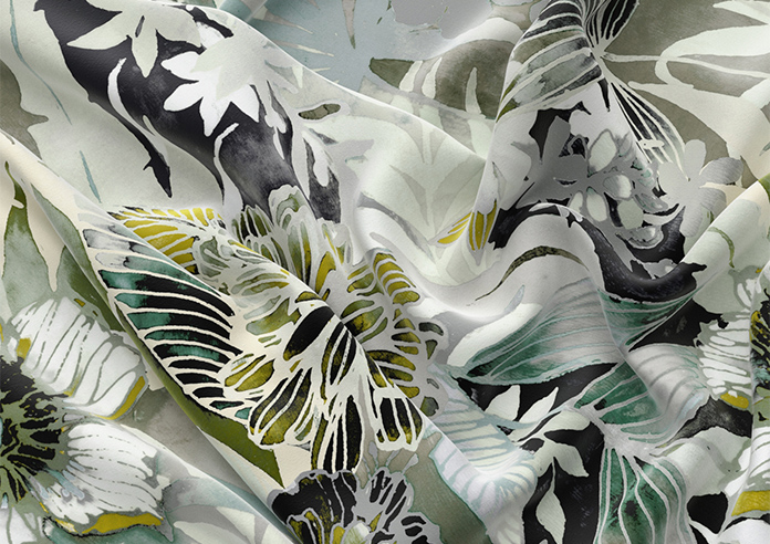 Bali, Green - Twist&Fit Roman Blind - Image 4